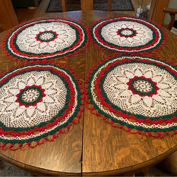 Crocheted Christmas Doilies - Picture 1 of 6